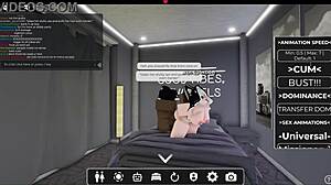 White slut takes intense fucking from massive BBC in Roblox scenario