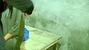 Delivery rider casually tells shy girl not to worry when her pussy gets wet