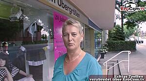 Chubby German Housewife Persuaded On Street For Sex For Cash