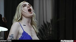 tattoed sluts, you ready to fuck wildly when one grows a dick and squirts in this anal creampie trailer?