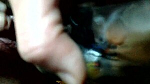 Wait is that my horny cousin using a bottle to finger her pussy and squirt everywhere?