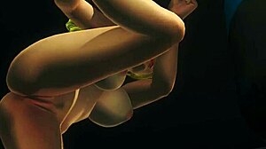 Black man boxes Helena's big tits and ass in nude erotic close-up session.