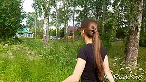 Evelina Darling Public Tit Flash And Risky Dick Suck