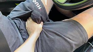 Curvy amateur teen flashes big ass outdoors then rides bent over in doggystyle quickie