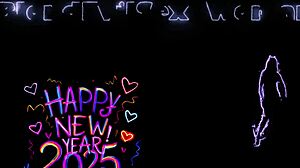 This sexy blonde woman shows off her perfect body curve with natural tits, hairy pussy, big ass, and wet clit for happy new year.