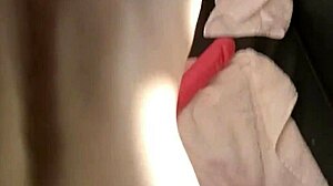 spying on brunette bathing guy in feminine clothing fucks her pear-shaped ass buries cock in anus busty big-ass latina