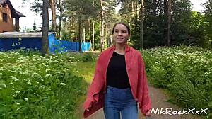 Evelina Darling Public Tit Flash And Risky Dick Suck