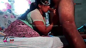 hot indian desi village girl was fucking boyfriend on doggystyle hardcore with handjob