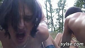 2 Submissive Teen 18+s Offered by Hot Milf in Public Outdoor Casting Interview