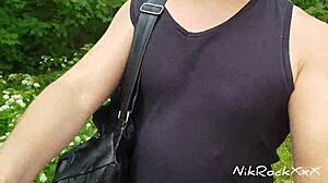 Evelina Darling Public Tit Flash And Risky Dick Suck