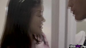 Oh man, Daddy's aged cock is fuckin' Kendra Spade's Asian pussy on top after that sloppy blowjob... piercin' through her hairy muff with some humiliation roleplay!!