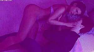 Stepson Encounters Baddies Stepmom and Stepsister in Stockings and Lingerie