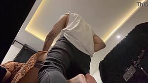 I just bent over my Colombian stepdaughter in doggystyle and creampied her tight pussy by accident