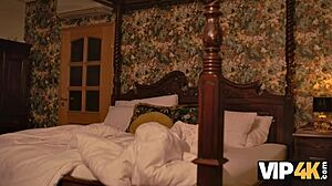 hey vip4k mature lady is showing her blowjob skills off in a guys bedroom