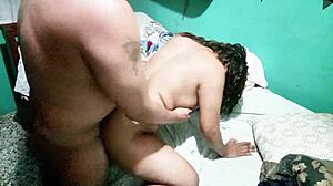 Damn, What a Wild Fuck for My Cheating Neighbors Brunette Lover with Creampie and Orgasm!