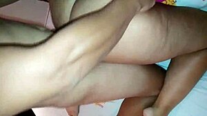 condom breaks during threesome with horny wife and she screams from intense orgasms with karina and lucas.