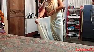 Amateur Indian wife in saree bends over for rough doggystyle fucking and anal from husband in homemade video by localsex31