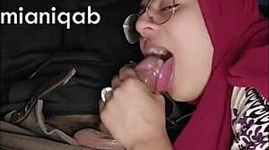 mia niqab blowjob compilation with ball licking and deepthroat action