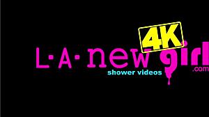 hey, this radiant teen 18+ blonde just took a refreshing shower after her photoshoot