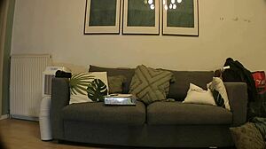 Stunning Italian Beauty Model Attends Erotic Casting Interview Showing Long Legs in High Heels Without Panties or Bra