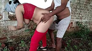 After Papa Left Abroad Stepmom Got Lovingly Fucked in Jungle with Big Ass Anal and Cum