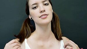 Petite Brunette Coed Starshine Masturbates And Deepthroats Cock With Ball Licking