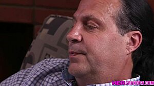 Stepgranddaughter breezy bri takes deepthroat choking and hard pussy pounding from stepgrandpa eric john!