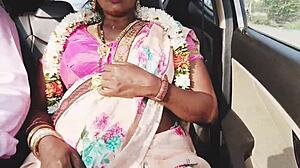 Oh man this Indian housewife is cheating with car sex and Telugu dirty talks 😏