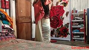 Amateur Indian wife in saree bends over for rough doggystyle fucking and anal from husband in homemade video by localsex31