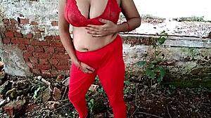 After Papa Left Abroad Stepmom Got Lovingly Fucked in Jungle with Big Ass Anal and Cum