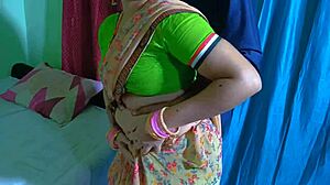 Naughty Desi bhabi enjoys romantic foreplay then gets fucked on bed by brother-in-law