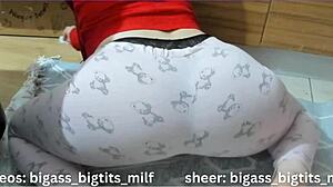 Pajama Cleaning Session With Subtle Doggy Pose