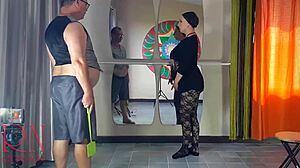 Undress and take your spanking now! choreographer orders ballerina