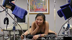 Raya Nguyen Sucks Dick and Gets Pussy Blasted with Cum in Close-Up Action