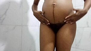 Pregnant step mom bathing contrasts with intriguing fuck request now