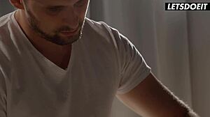 Oh wow, blonde babe Nesty gets her wet pussy fingered and fucked by the Hungarian masseur in passionate session! 💦😍