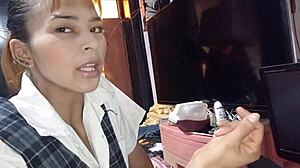 On the first day of classes i find her videos with a professor and end up fucking her to see if she learned her lesson well the first day