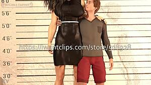 Tall Muscular Bodybuilder Humiliates Little 18+ Step-Sister in Taboo Scene