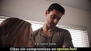 Blonde stepdaughter sucks cock and enjoys fucking with uncle and father-in-law in homemade video.