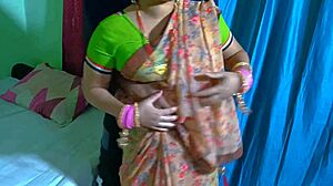 Naughty Desi bhabi enjoys romantic foreplay then gets fucked on bed by brother-in-law