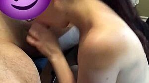 latina slut dances sexy for husband then gives hot wet blowjob and swallows cum - latinos puercos