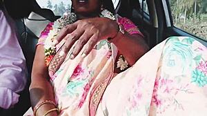 Oh man this Indian housewife is cheating with car sex and Telugu dirty talks 😏