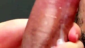 handjob in garage ends with massive cum explosion