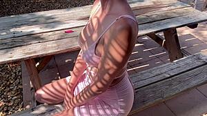 Italian Big Tits Milf Artemisia Love Flaunts Perfect Hot Body Outdoor In Florida With Smoke Fetish!