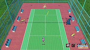 in this hentai episode lina and zheng get into wild 3some action with big tits anal and squirting creampie. the curvy monsters dominate in cartoon fetish outfits during the tennis angels ex game.