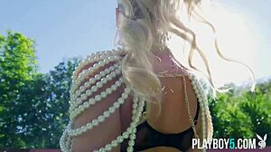 Hey, check out this round ass teen blonde model Allie Nicole stripping and posing hot for Playboy, she's such a bubble butt bombshell.