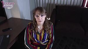 Slutty clever gal rebecca vanguard teases in lingerie before riding seth's big cock in doggy style for a quickie creampie.