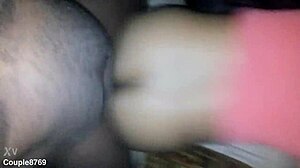 Nice Doggystyle Session With Bound Black Couple Bent Over On Sofa