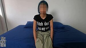 Brunette Latina amateur bends over for doggystyle fuck in sensual homemade casting session