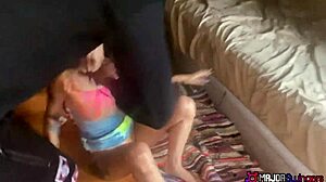 kinky coed sisi pesos gets double pounded by bruno dickemz in lingerie and cowgirl riding